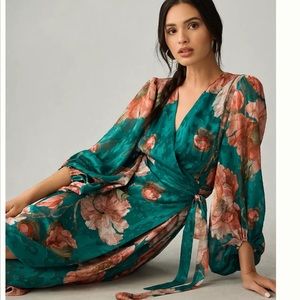 Hutch V-Neck Textured Wrap Dress